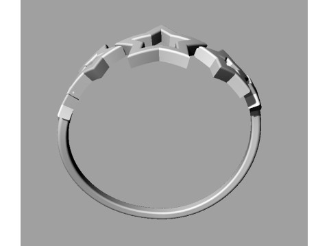 Stars Ring 3D Print Model