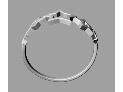 Stars Ring 3D Print Model
