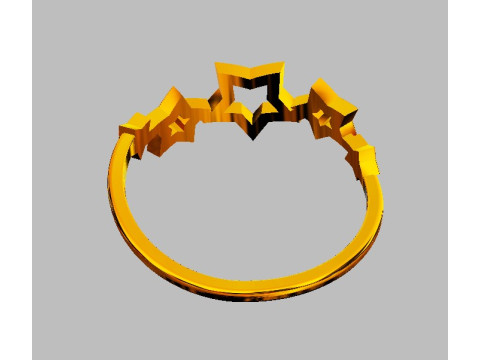 Stars Ring 3D Print Model
