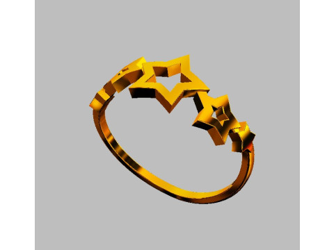 Stars Ring 3D Print Model