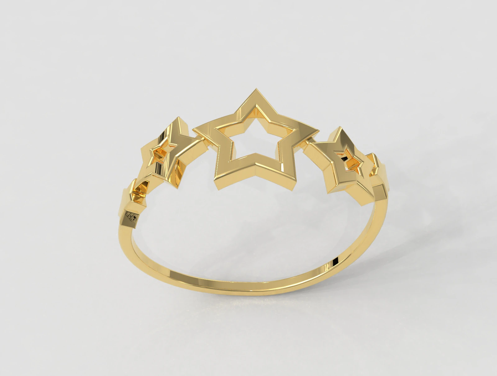 Stars Ring 3D Print Model .c4d .max .obj .3ds .fbx .stl .blend 