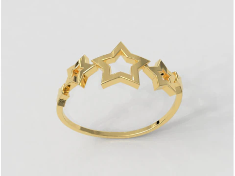 Звездное кольцо 3D Принт Модель