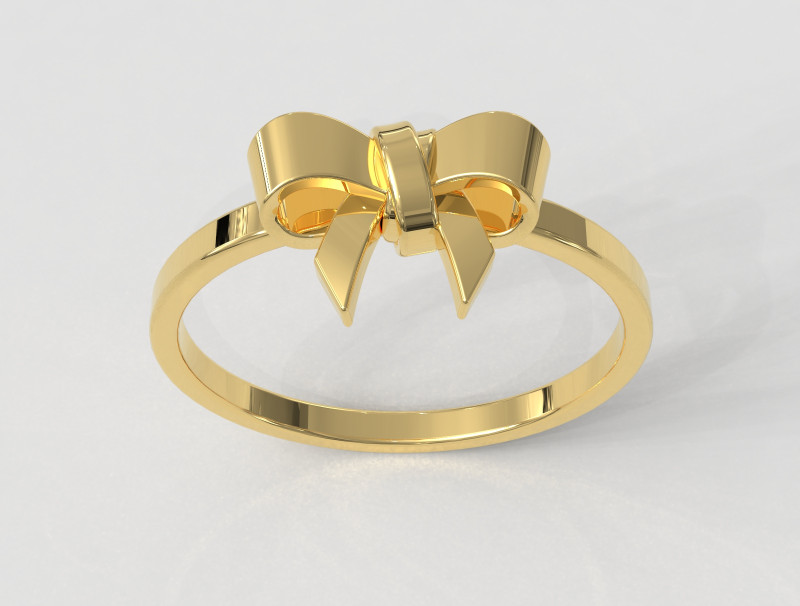 Bow Knot Ring 3D Print Model .c4d .max .obj .3ds .fbx .stl .blend