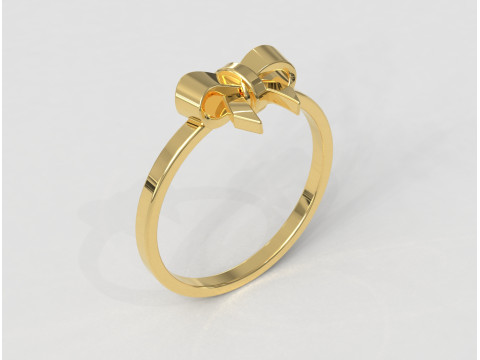 Bow Knot Ring 3D Print Model