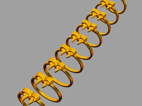 Bow Knot Ring 3D Print Model