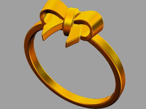 Bow Knot Ring 3D Print Model