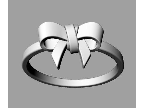 Bow Knot Ring 3D Print Model