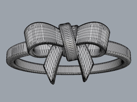 Bow Knot Ring 3D Print Model