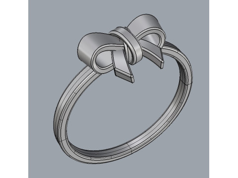 Bow Knot Ring 3D Print Model