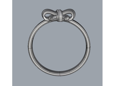 Bow Knot Ring 3D Print Model