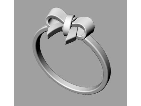Bow Knot Ring 3D Print Model