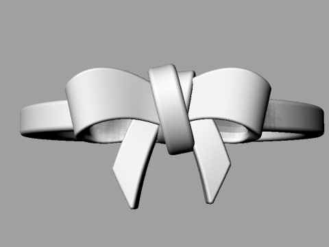 Bow Knot Ring 3D Print Model