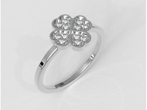 Clover Diamond Ring Modelo de impresión 3D