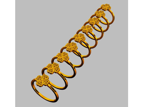Clover Diamond Ring Modelo de impresión 3D