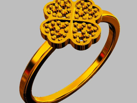 Clover Diamond Ring Modelo de impresión 3D