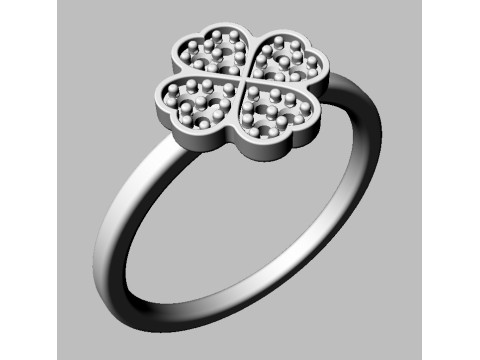 Clover Diamond Ring Modelo de impresión 3D