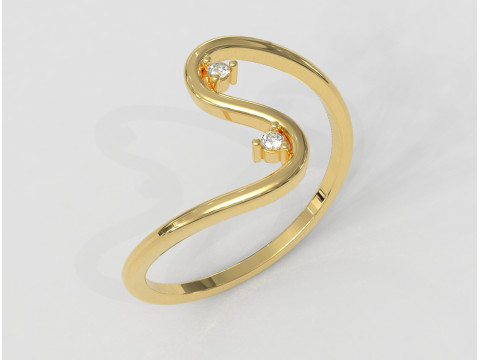 Trendy Diamond Ring 3D प्रिंट मॉडल