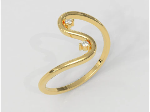 Модне кільце з діамантом 3D Принт Модель