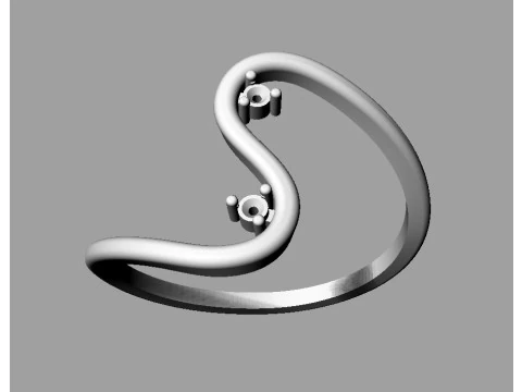 Модне кільце з діамантом 3D Принт Модель