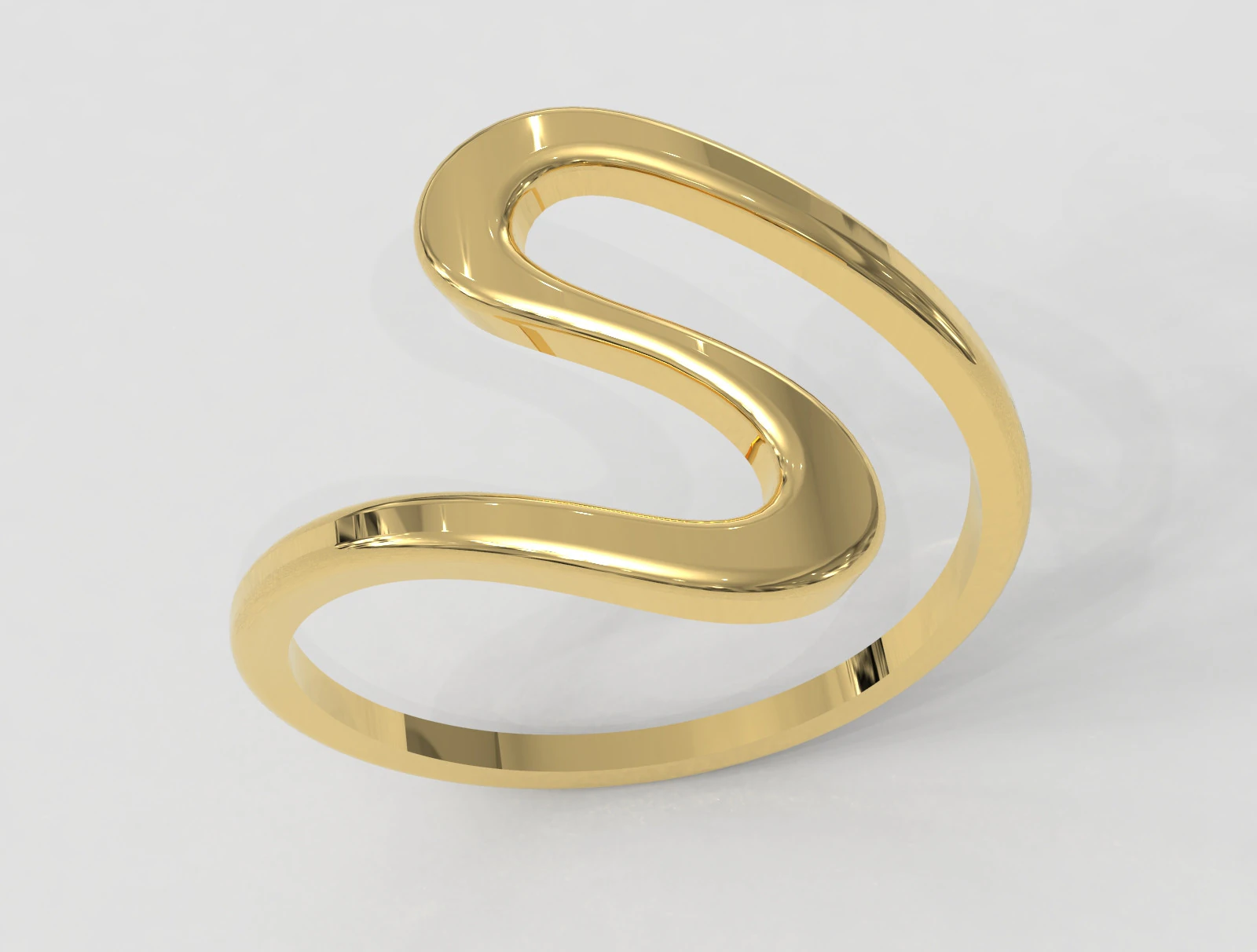 Wave Ring 3D Print Model .c4d .max .obj .3ds .fbx .stl .blend 