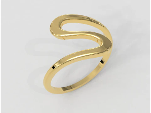 Wave Ring 3D Print Model