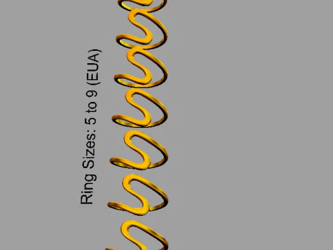 Wave Ring 3D Print Model