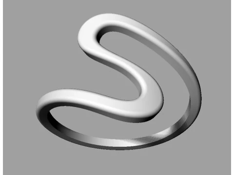 Wave Ring 3D Print Model