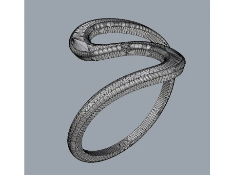 Wave Ring 3D Print Model