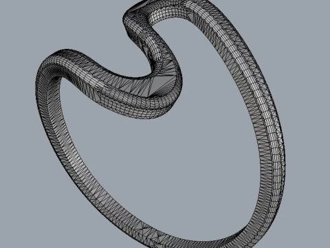 Wave Ring 3D Print Model