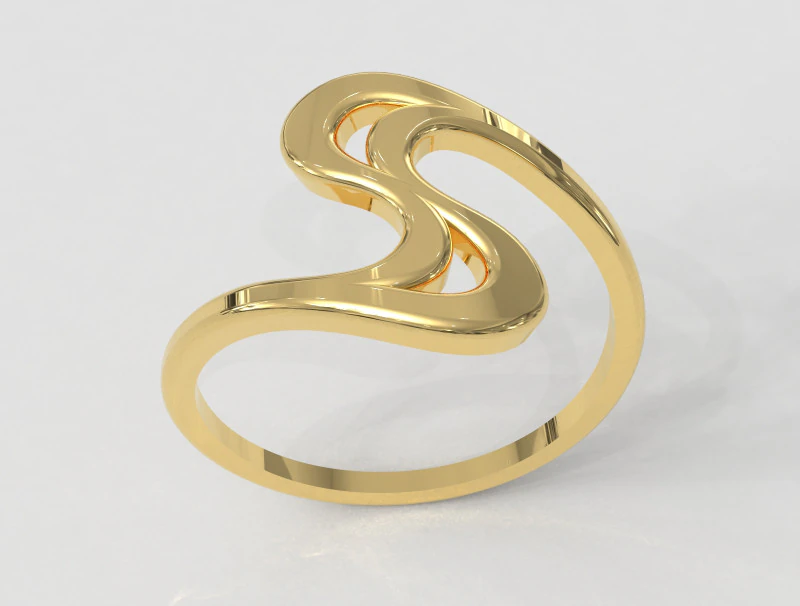 Cincin Gelombang Model Cetak 3D .c4d .max .obj .3ds .fbx .stl .blend 