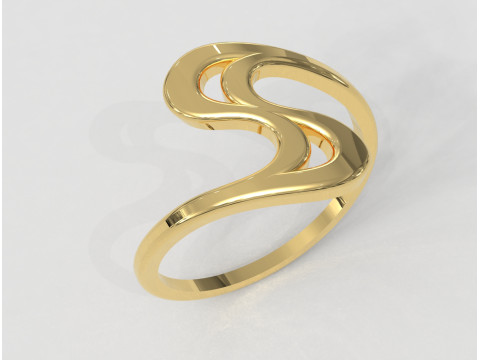 Wave Ring 3D Print Model