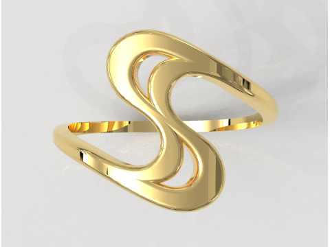 Wave Ring 3D Print Model