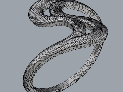 Wave Ring 3D Print Model