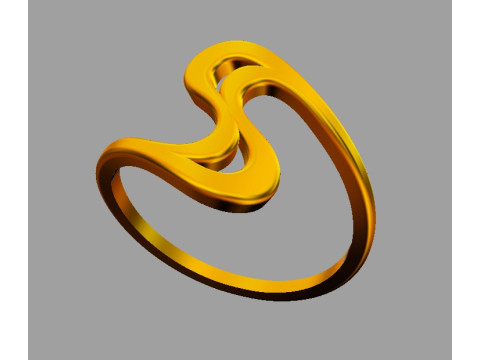 Wave Ring 3D Print Model