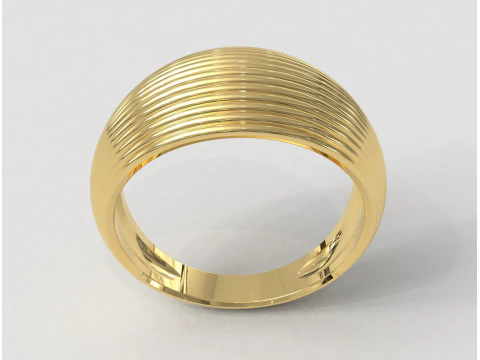 Cincin Tekstur Cangkang Model Cetak 3D