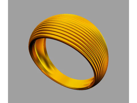 Cincin Tekstur Cangkang Model Cetak 3D