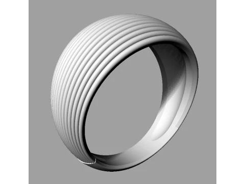 Cincin Tekstur Cangkang Model Cetak 3D