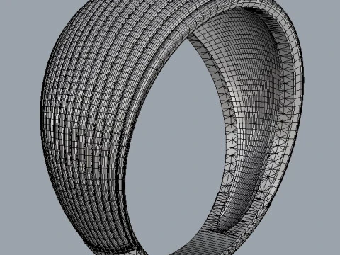 Cincin Tekstur Cangkang Model Cetak 3D