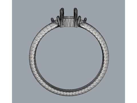 Oval Gemstone Classic Ring 3D-Druckmodell
