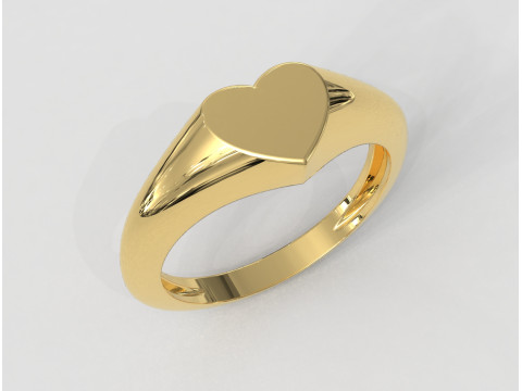 Heart Signet Ring 3D 프린트 모델