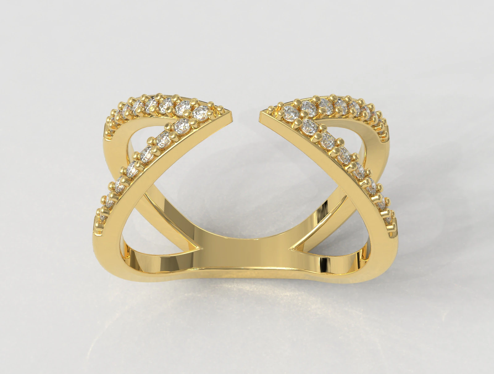 Modern Diamond Ring 3D Print Model .c4d .max .obj .3ds .fbx .stl .blend