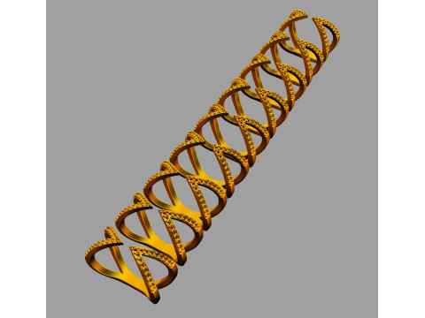 Modern Diamond Ring 3D Принт Модель