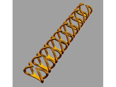 Modern Diamond Ring 3D Print Model