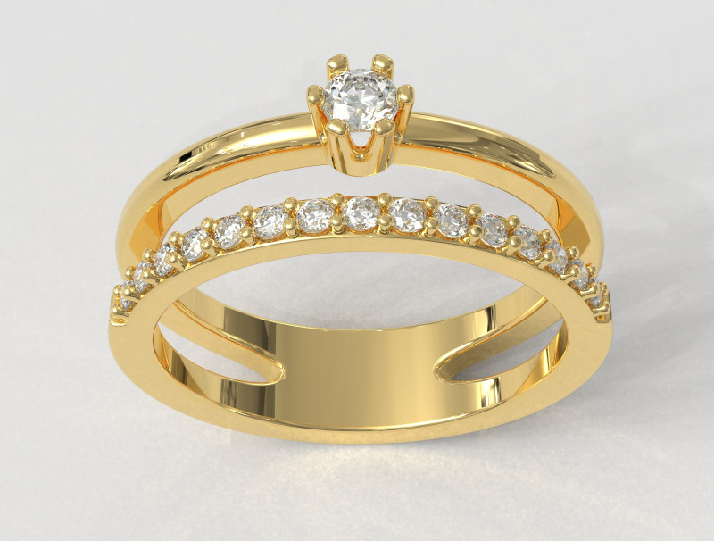 3mm Solitaire Ring Modelo de Impressão 3D .c4d .max .obj .3ds .fbx .stl .blend 