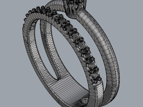 3mm Solitaire Ring Modelo de Impressão 3D