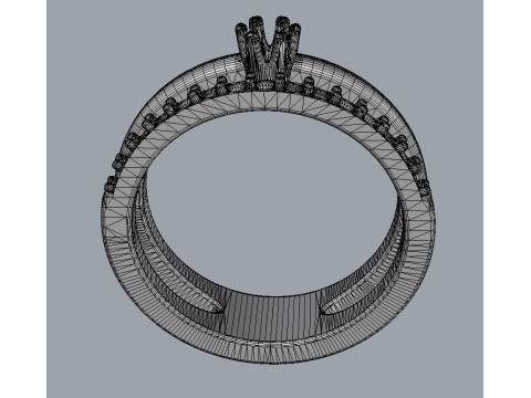 3mm Solitaire Ring Modelo de Impressão 3D
