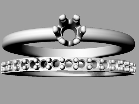 3mm Solitaire Ring Modelo de Impressão 3D