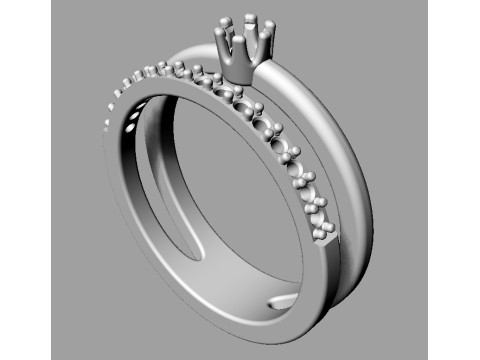3mm Solitaire Ring Modelo de Impressão 3D