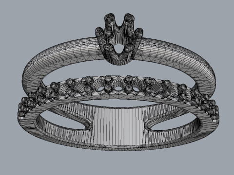 3mm Solitaire Ring Modelo de Impressão 3D
