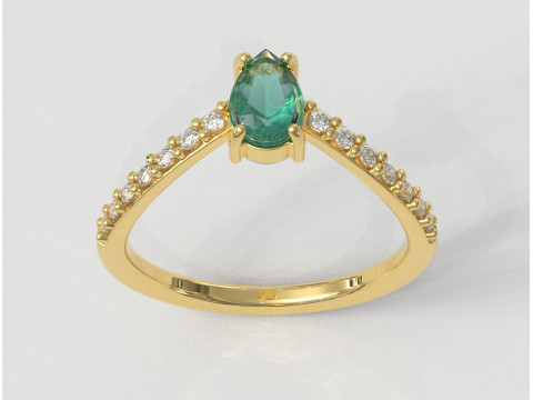 Gemstone Modern Ring 3D 프린트 모델